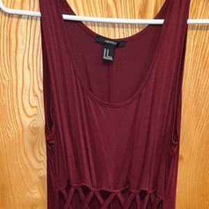 Forever 21 Maxi Dress Maroon Medium